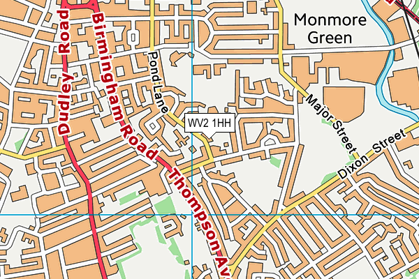 WV2 1HH map - OS VectorMap District (Ordnance Survey)