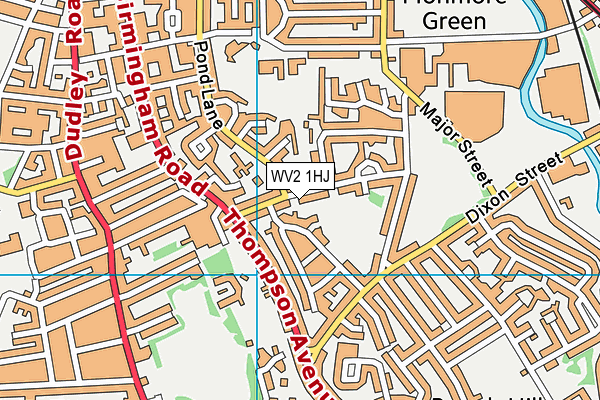 WV2 1HJ map - OS VectorMap District (Ordnance Survey)