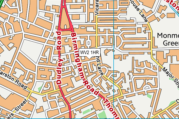 WV2 1HR map - OS VectorMap District (Ordnance Survey)