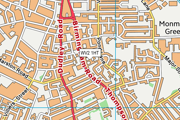 WV2 1HT map - OS VectorMap District (Ordnance Survey)