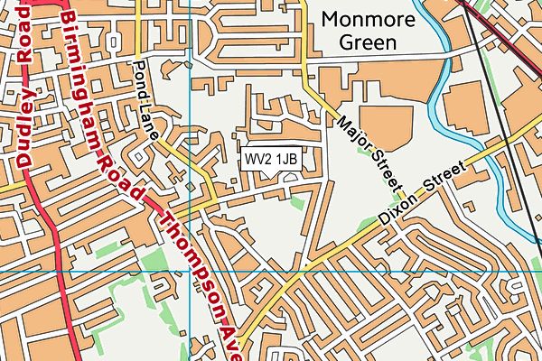 WV2 1JB map - OS VectorMap District (Ordnance Survey)