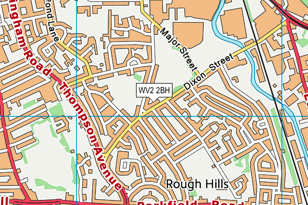 WV2 2BH map - OS VectorMap District (Ordnance Survey)