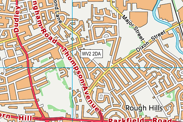 WV2 2DA map - OS VectorMap District (Ordnance Survey)