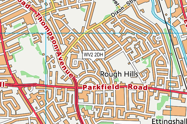 WV2 2DH map - OS VectorMap District (Ordnance Survey)