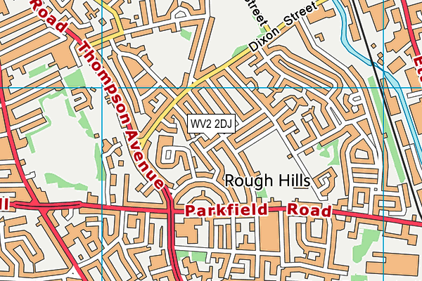 WV2 2DJ map - OS VectorMap District (Ordnance Survey)