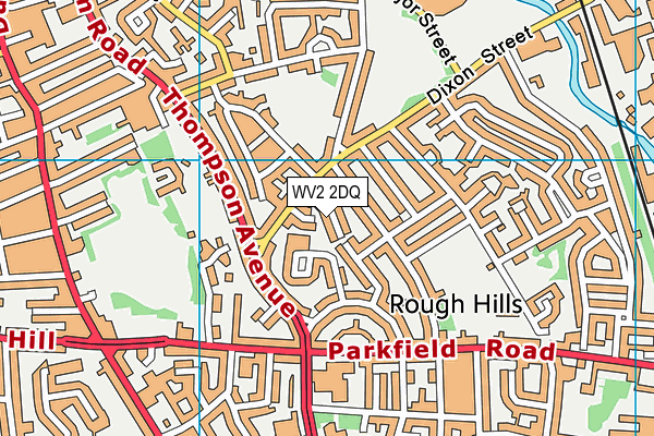 WV2 2DQ map - OS VectorMap District (Ordnance Survey)