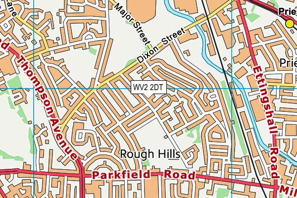 Parkfield Community Sport And Leisure (Closed) map (WV2 2DT) - OS VectorMap District (Ordnance Survey)