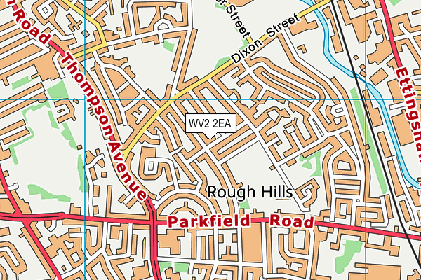 WV2 2EA map - OS VectorMap District (Ordnance Survey)