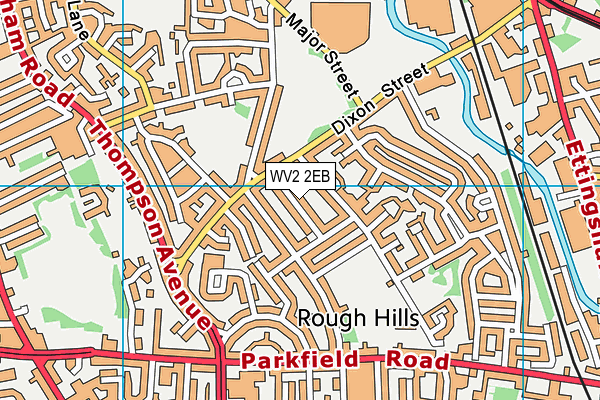 WV2 2EB map - OS VectorMap District (Ordnance Survey)