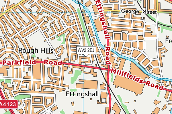 WV2 2EJ map - OS VectorMap District (Ordnance Survey)