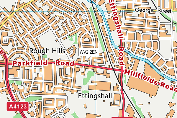 WV2 2EN map - OS VectorMap District (Ordnance Survey)