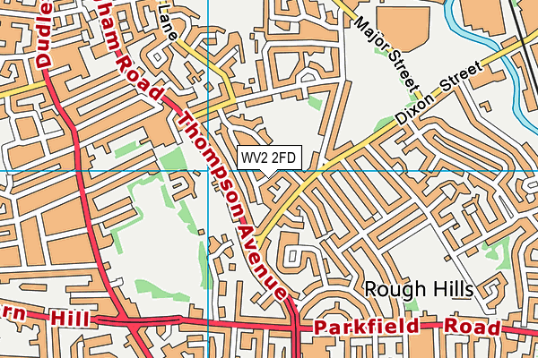 WV2 2FD map - OS VectorMap District (Ordnance Survey)