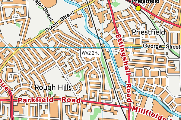 WV2 2HJ map - OS VectorMap District (Ordnance Survey)