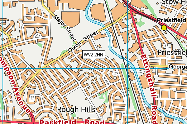 WV2 2HN map - OS VectorMap District (Ordnance Survey)