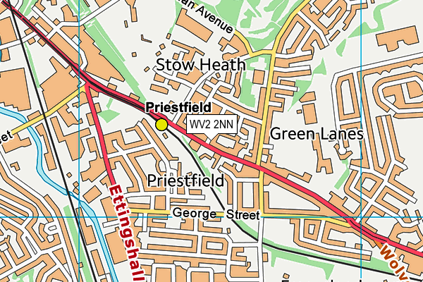 WV2 2NN map - OS VectorMap District (Ordnance Survey)