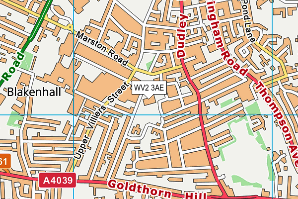 St Lukes C Of E Primary School (Wolverhampton) map (WV2 3AE) - OS VectorMap District (Ordnance Survey)