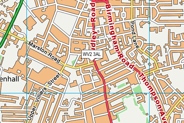 WV2 3AL map - OS VectorMap District (Ordnance Survey)