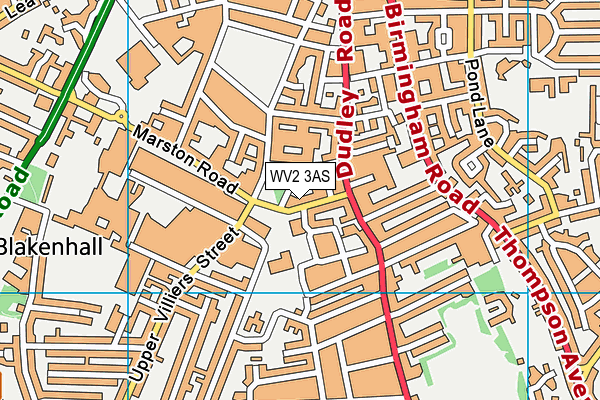 Bob Jones Community Hub map (WV2 3AS) - OS VectorMap District (Ordnance Survey)