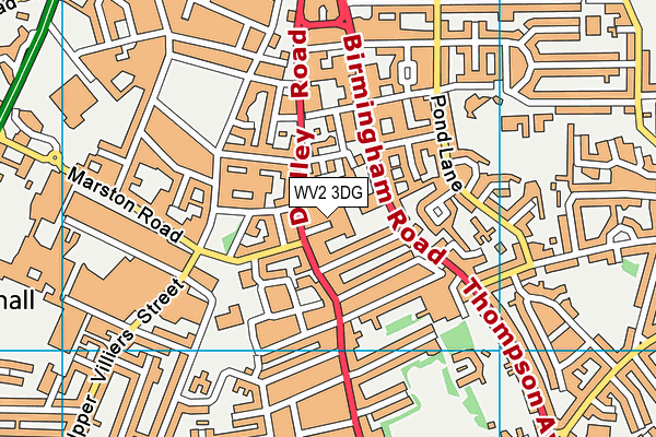 WV2 3DG map - OS VectorMap District (Ordnance Survey)