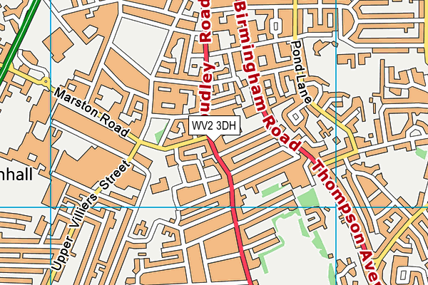 WV2 3DH map - OS VectorMap District (Ordnance Survey)