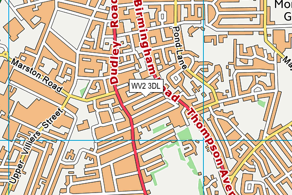 WV2 3DL map - OS VectorMap District (Ordnance Survey)