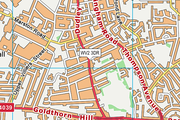 WV2 3DR map - OS VectorMap District (Ordnance Survey)