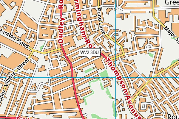 WV2 3DU map - OS VectorMap District (Ordnance Survey)