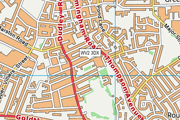 WV2 3DX map - OS VectorMap District (Ordnance Survey)