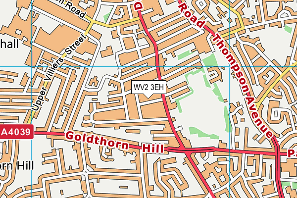 WV2 3EH map - OS VectorMap District (Ordnance Survey)