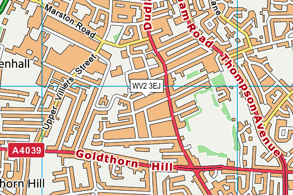 WV2 3EJ map - OS VectorMap District (Ordnance Survey)