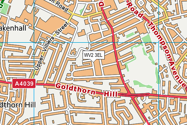 WV2 3EL map - OS VectorMap District (Ordnance Survey)