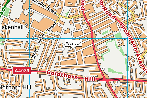 WV2 3EP map - OS VectorMap District (Ordnance Survey)