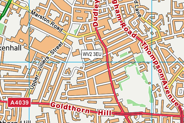 WV2 3EU map - OS VectorMap District (Ordnance Survey)