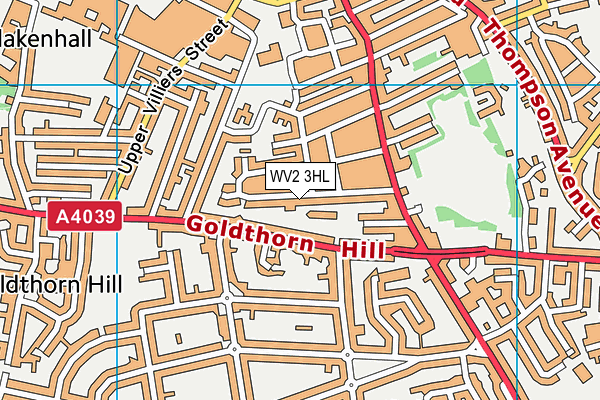 WV2 3HL map - OS VectorMap District (Ordnance Survey)