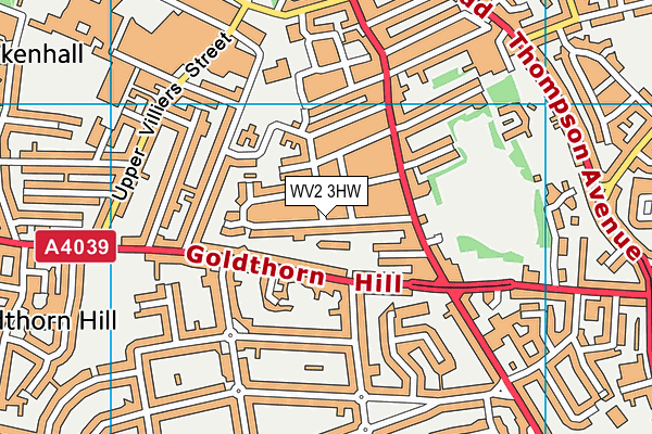 WV2 3HW map - OS VectorMap District (Ordnance Survey)