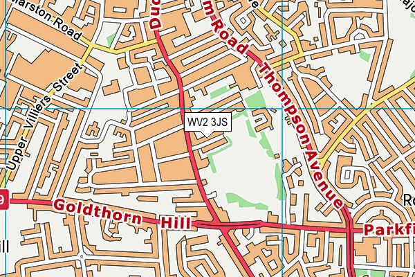 WV2 3JS map - OS VectorMap District (Ordnance Survey)