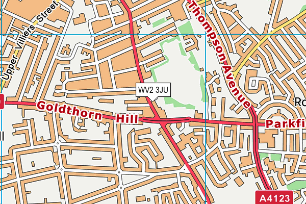 WV2 3JU map - OS VectorMap District (Ordnance Survey)