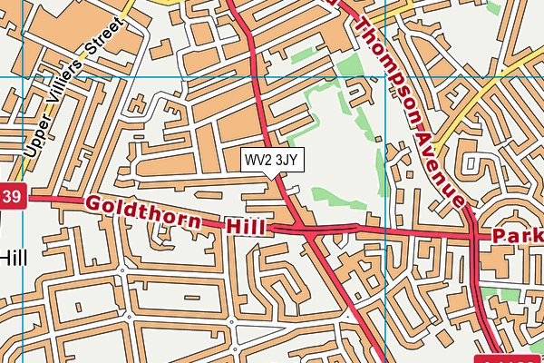 WV2 3JY map - OS VectorMap District (Ordnance Survey)
