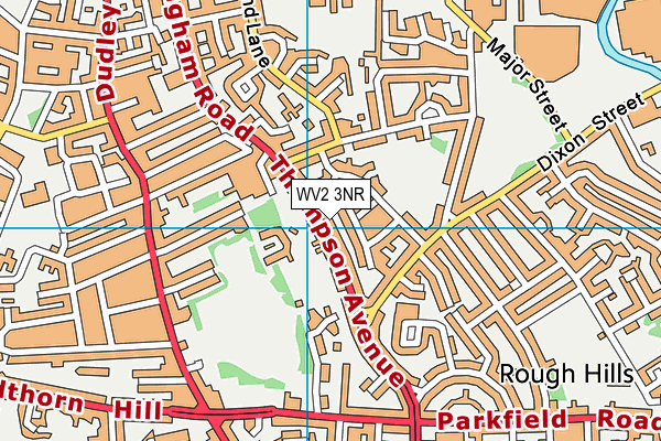 WV2 3NR map - OS VectorMap District (Ordnance Survey)