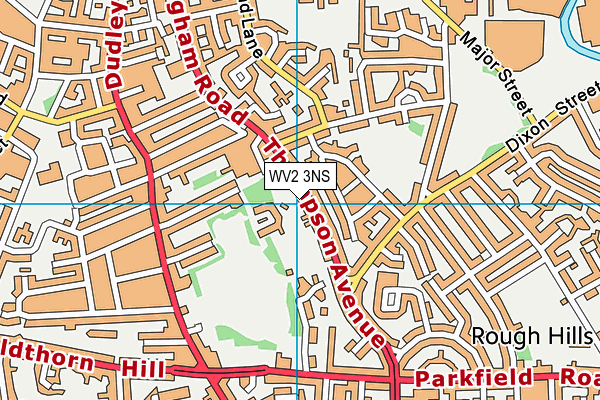 WV2 3NS map - OS VectorMap District (Ordnance Survey)