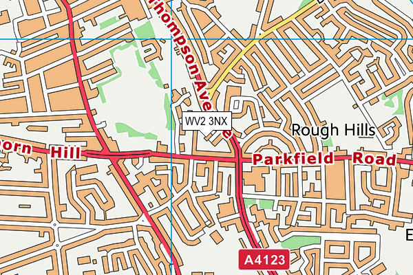 WV2 3NX map - OS VectorMap District (Ordnance Survey)