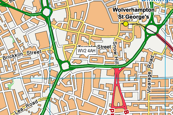 WV2 4AH map - OS VectorMap District (Ordnance Survey)