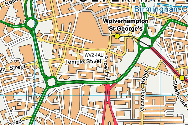WV2 4AU map - OS VectorMap District (Ordnance Survey)