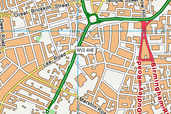 WV2 4HE map - OS VectorMap District (Ordnance Survey)