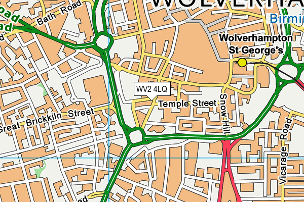 WV2 4LQ map - OS VectorMap District (Ordnance Survey)