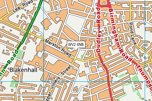 WV2 4NB map - OS VectorMap District (Ordnance Survey)