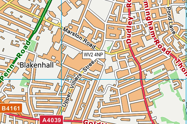 WV2 4NP map - OS VectorMap District (Ordnance Survey)