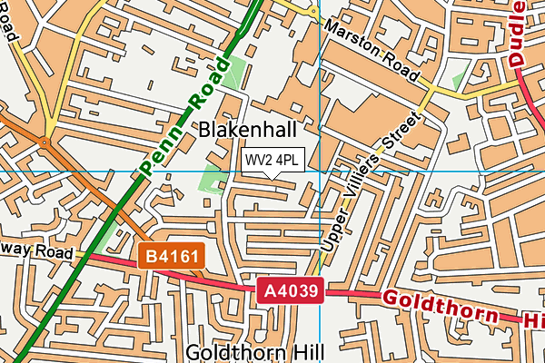 WV2 4PL map - OS VectorMap District (Ordnance Survey)