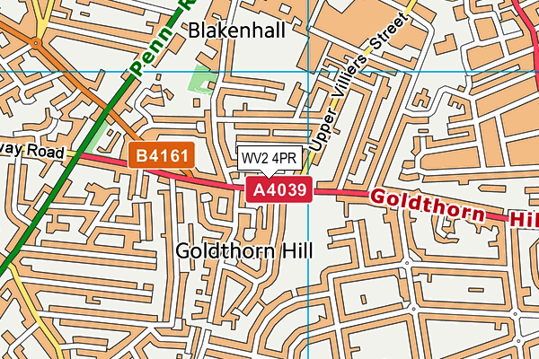 WV2 4PR map - OS VectorMap District (Ordnance Survey)