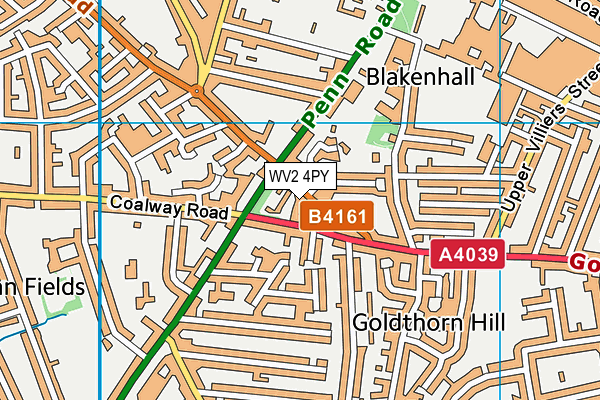 WV2 4PY map - OS VectorMap District (Ordnance Survey)